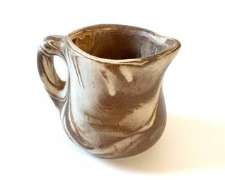 Juanita Ware Brown Cream Swirl Pitcher