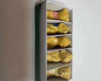 Yumi Katsura Ceramic Teddy Bear Chopstick Holders Set of 5