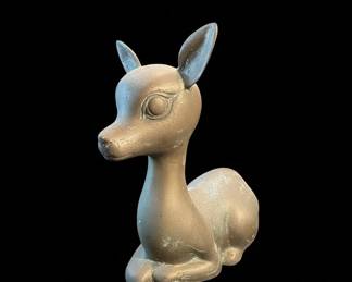 Vintage Cast Metal Fawn Figurine