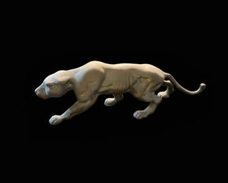 Vintage Bronze Panther Sculpture