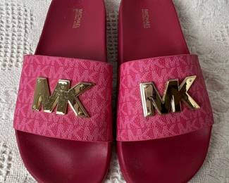 Michael Kors Palmer Signature Logo Slide Sandals