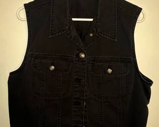 Old Navy Womens Black Denim Vest