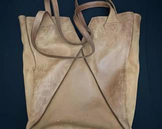Distressed Leather Tote Bag
