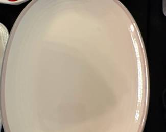 Pfaltzgraff Aura Pink Oval Serving Platter