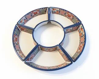 Japanese Imari Style Lazy Susan Serving Set
