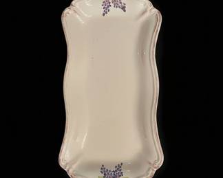 Ceramic Serving Platter with Grapes Motif