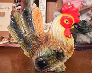 Ceramic Rooster Figurine