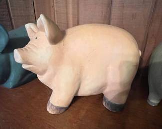 Vintage Ceramic Pig Figurine B