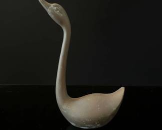 Vintage Brass Swan Figurine