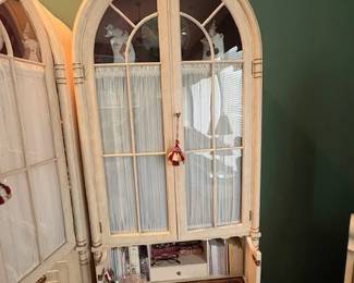 Cabinet- glass panels with curtain- 2 avalaible