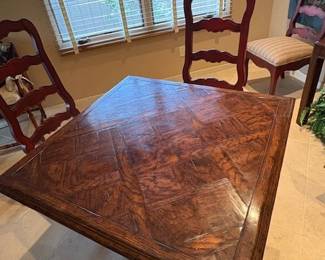 French Provincial style solid wood Parquet top 36" H x 29" H