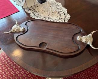 Steer serving platter