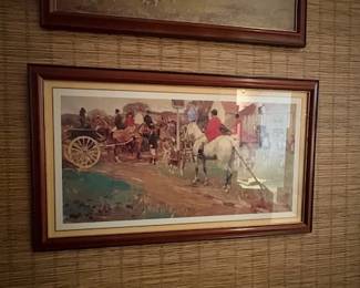 Framed print by British artist Sir Alfred James Munnings