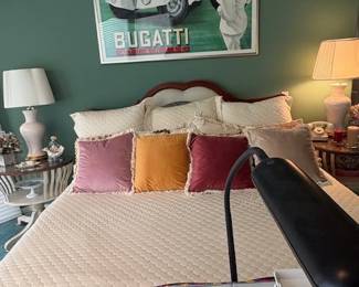 King bed- head and footboard- all bedding and pillows included