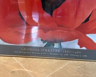 Georgia O'Keefe framed art- Poppy