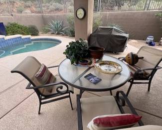 Outdoor patio table and chairs