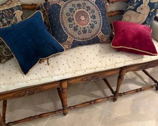 Bench with beautiful pillows
