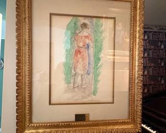 Water color framed art by Henri Lebasque French Artist