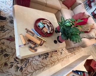 Coffee table 68" x 41" - vintage kaleidoscopes