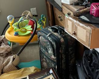 Several oversized suitcases