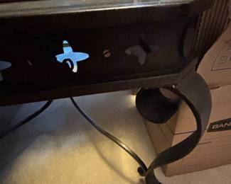 Wrought iron Coffee table with glass top