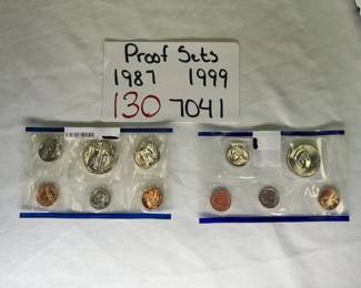 Proof Sets 1987 and 1999 