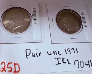 Pair Of Uncirculated Ikes
