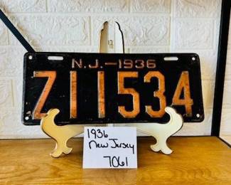 Vintage License Plate 