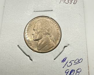 Lot #78 Jefferson Nickel Collection (1938–1942) | Early Dates & WWII Silver | Collector-Noted Full Steps | Estate Coin Lot