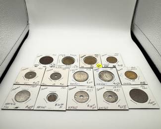 Lot #170 French Coin Collection Estate Lot – 1910s–1920s France Coins – Silver & Bronze Types – World Coin Collector Group