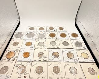 Lot #187 Vintage France Coin Collection Lot – Early 1900s French Coins, Silver & Bronze, Estate Collection, World Coin Lot
