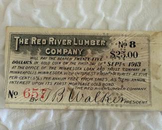 Lot #19 Antique American Ephemera Lot – Railroads, Banking & WWI Ration Documents