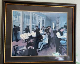 Lot #455 Offered here is “Red Poppy,” a professionally framed lithograph featuring one of the most recognizable floral compositi