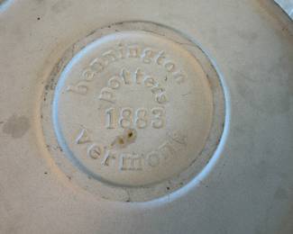 Lot #371 Bennington Potters 1883 Stoneware Baking Dishes – Covered Casserole & Round Baker