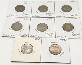 Lot #71 Vintage U.S. Buffalo Nickel Collection (1913–1938) | Indian Head Nickels | Estate Coin Lot