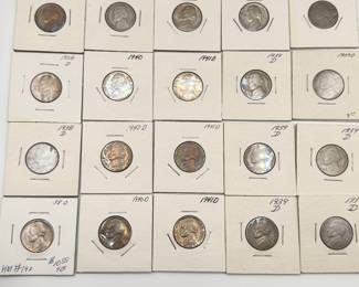 Lot #79 Jefferson Nickel Collection (1938–1941) | Early Date & Denver Mint Issues | Estate Coin Lot