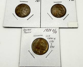 Lot #73 1934-D Buffalo Nickel Group | Denver Mint | Collector-Noted Varieties & Errors | Estate Coin Lot