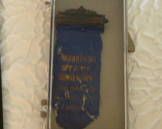 Lot #25 1906 Republican State Convention Delegate Ribbon – Des Moines, Iowa and 1935 Midwest Republican Conference Delegate Cert