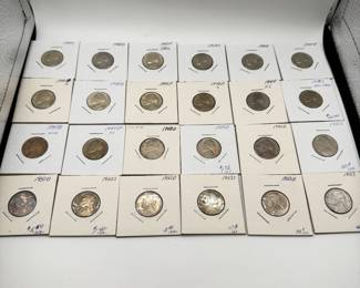 Lot #91 Vintage Jefferson Nickel Collection | WWII War Nickels, Silver Issues, Full Steps & Key Dates | Estate Coin Lot