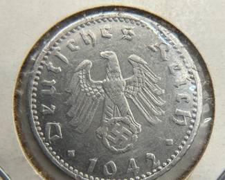 Lot #132 Vintage European Coins Lot – Luxembourg & Germany Silver Coin | Historical World Currency Collectibles