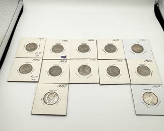 Lot #76 Jefferson Nickel Group (1938–1944) | WWII Silver War Nickels & Early Dates | Estate Coin Lot