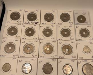Lot #139 Vintage Fiji Coin Collection – Large Date Run 1930s–1960s | Estate World Coins Lot