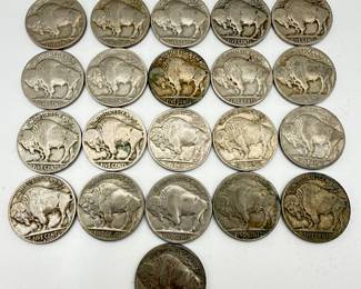 Lot #77 Large Buffalo Nickel Group | Mixed Dates 1920s–1930s | Circulated Indian Head Nickels | Estate Coin Lot