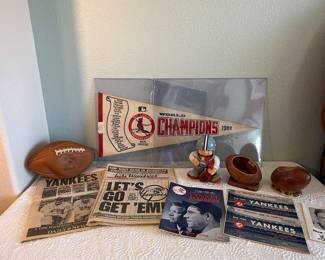 Lot #43 New York Yankees Memorabilia Collection – Pennant, Programs, Newspapers & Souvenirs
