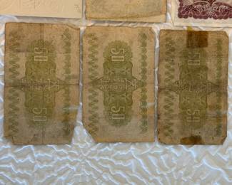 Lot #8 Vintage Japanese & East Asian Currency Collection – WWII Era Banknotes, Coins & Reference Card