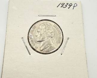 Lot #76 Jefferson Nickel Group (1938–1944) | WWII Silver War Nickels & Early Dates | Estate Coin Lot