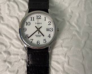 Lot #469 Timex Indiglo Wristwatch – Classic Analog Watch with Leather Band, Working