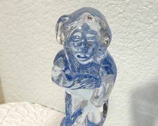 Lot #63 Art Deco “Bashful Charlotte” Coordinating Flower Frog Pair – Imperial Glass & Cambridge Glass