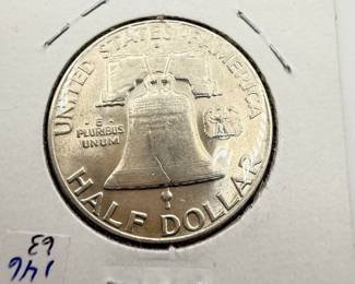 Lot #82 Franklin Half Dollar Collection (1957–1963) | Denver Mint Silver 50¢ | Collector-Noted as FBL Examples | Estate Coin Lot