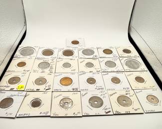 Lot #186 Extensive French Coin Collection – 19th Century, Pre-WWI, WWI & WWII France Francs & Centimes | Estate World Coins